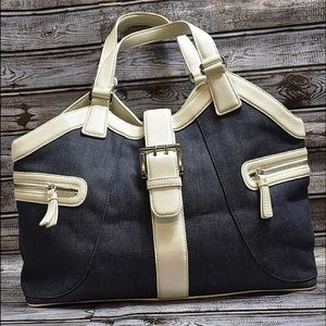 Ann Taylor Demin & White Purse